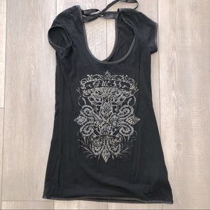 GUESS 💜 Short Sleeve Shirt with stud detail Medium